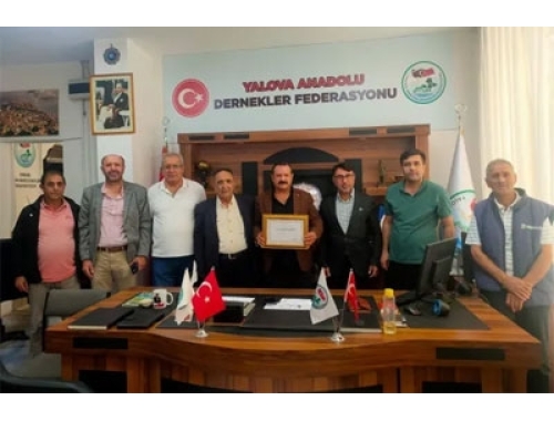 DERNEK BAŞKANLARINA TEŞEKKÜR BELGESİ