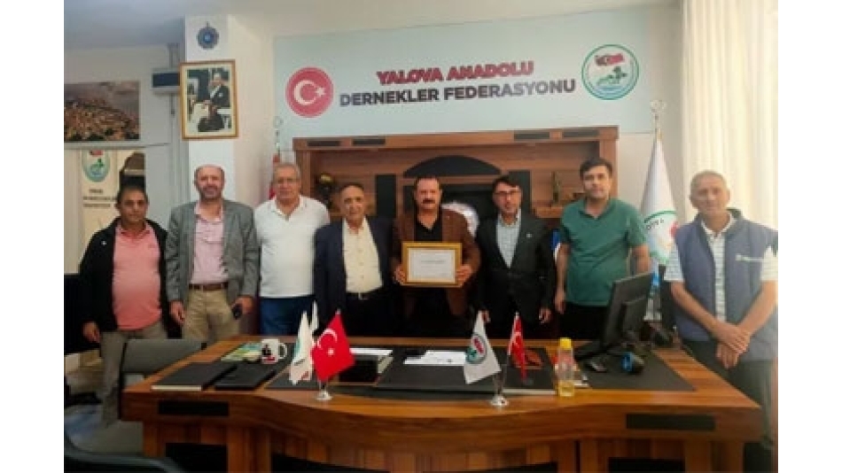 DERNEK BAŞKANLARINA TEŞEKKÜR BELGESİ